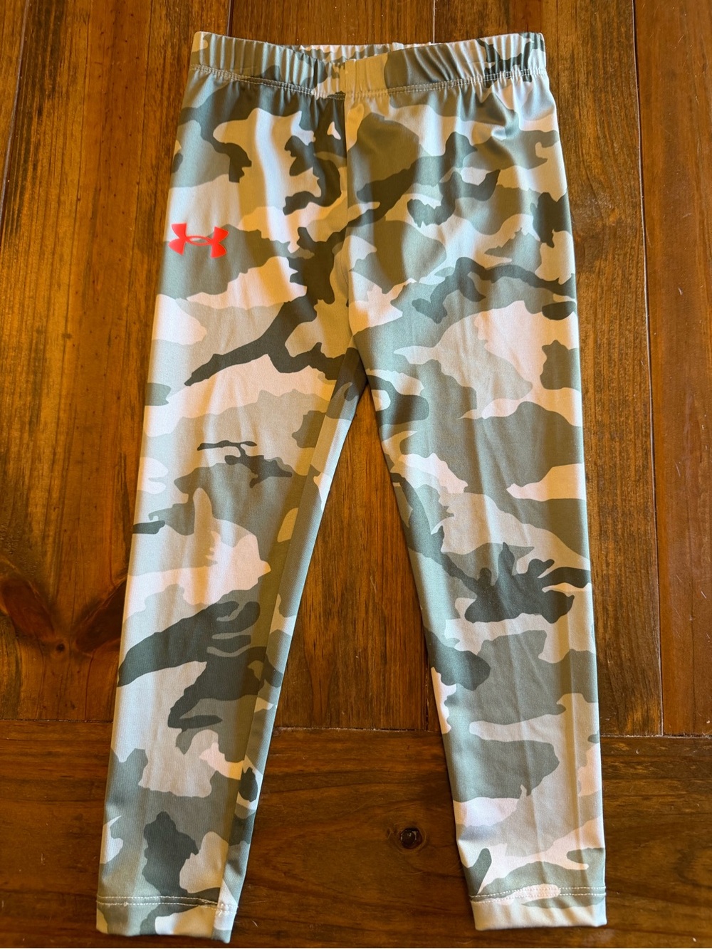 Under Armour Kids Camouflage Performance Leggings - Green & White